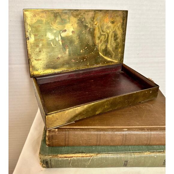 Vintage Mexican Mixed Metals Malachite Lapis Inlay Box - Picture 7 of 10